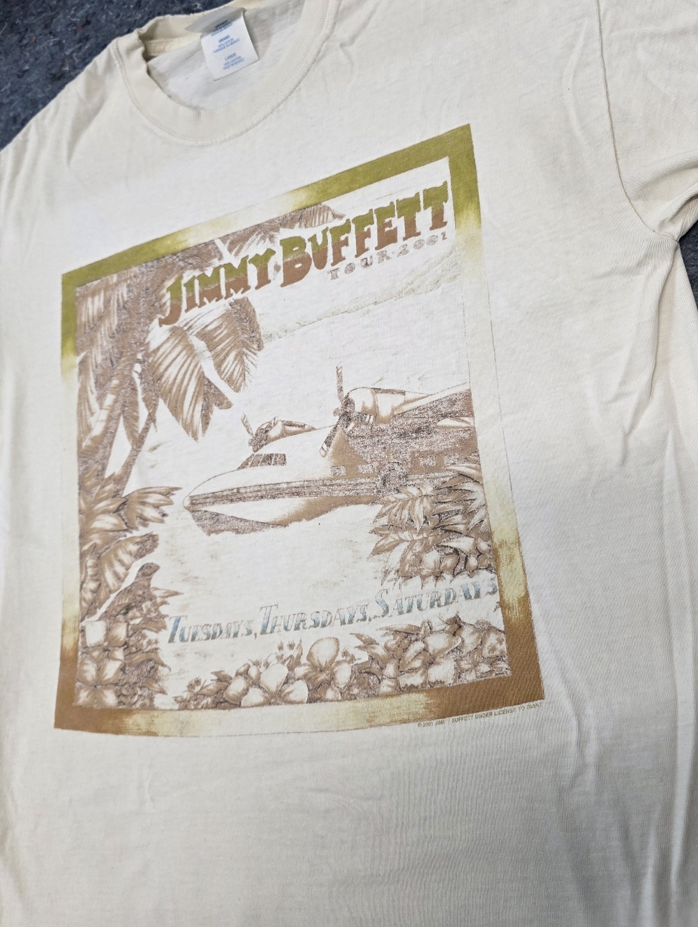 Vintage Jimmy Buffett Tour 2001 Mens Large